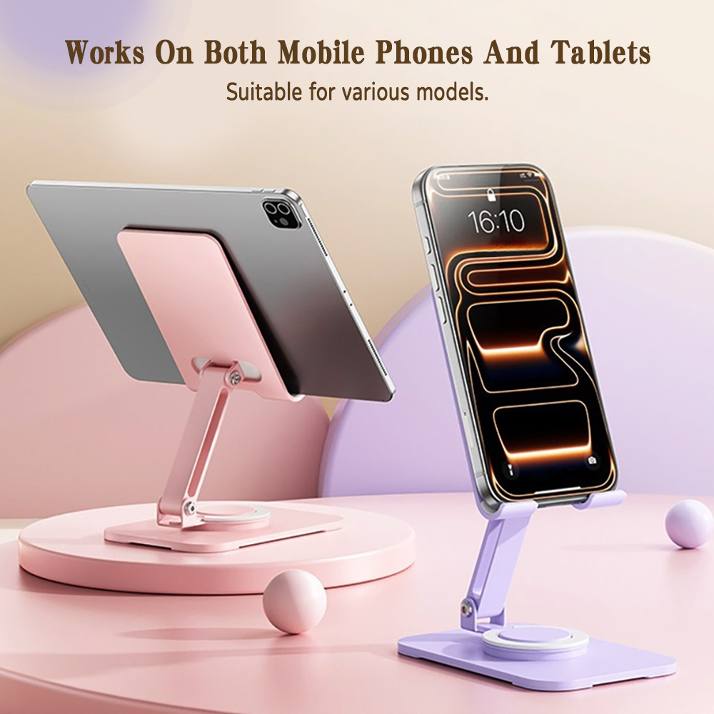 Home Office Tech Gadgets - حامل هاتف وتابلت معدني قابل للدوران