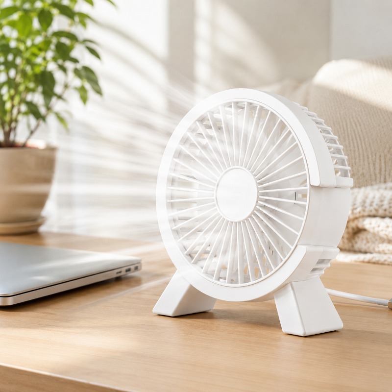 Home Office Tech Gadgets - مروحة طاولة صغيرة قابلة لإعادة الشحن