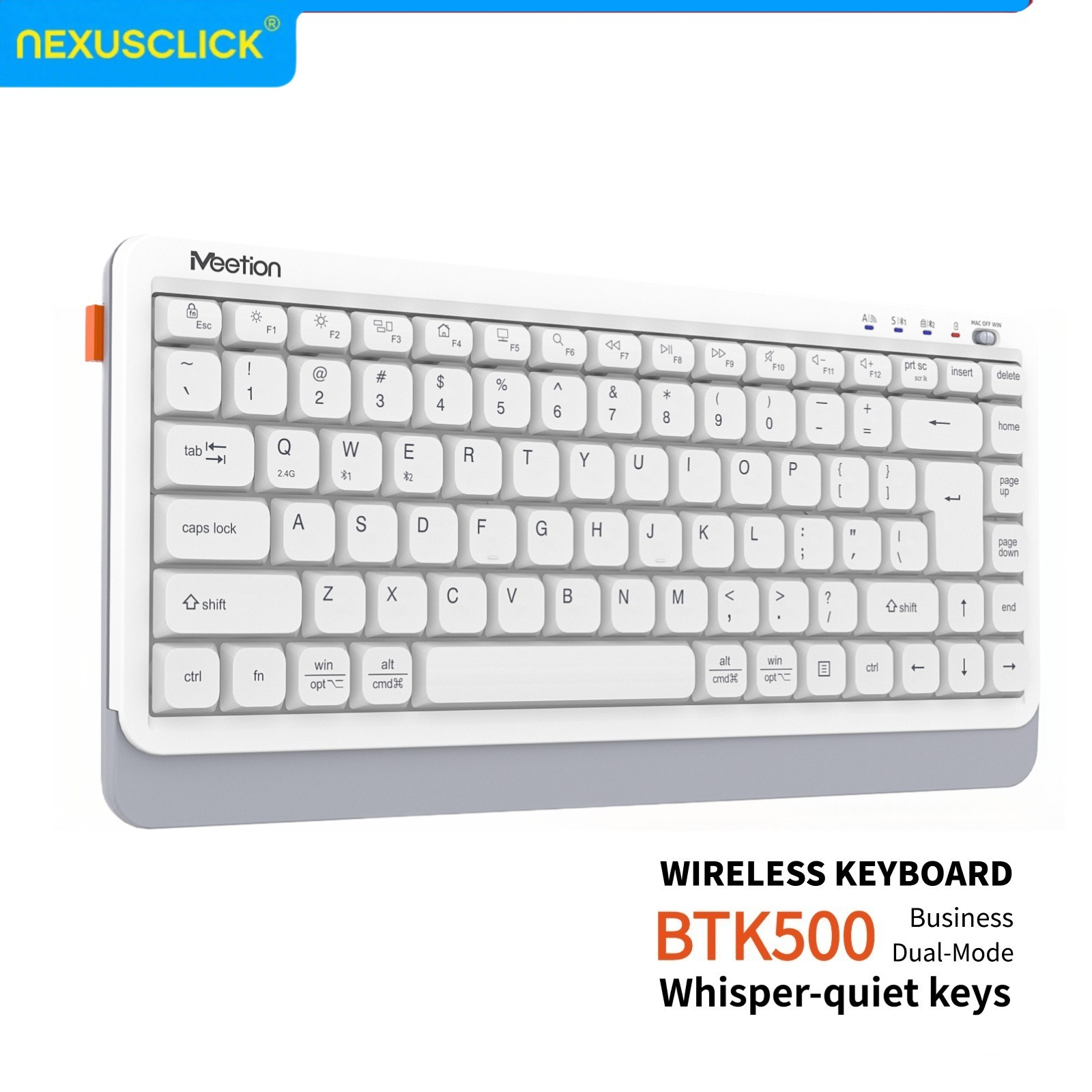 Office Xp - لوحة مفاتيح لاسلكية NexusClick هادئة ونحيفة