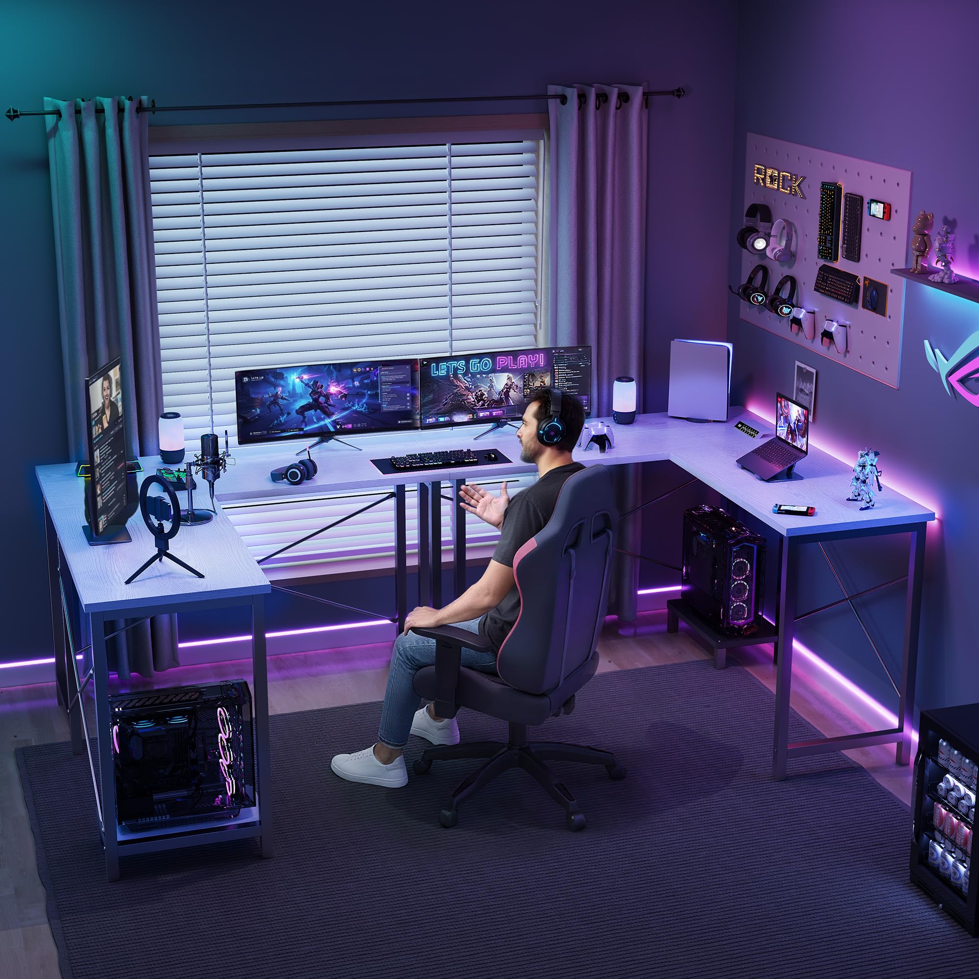 مكتب على شكل حرف L من JHK بطول - مراجعة Office Xp وسعره